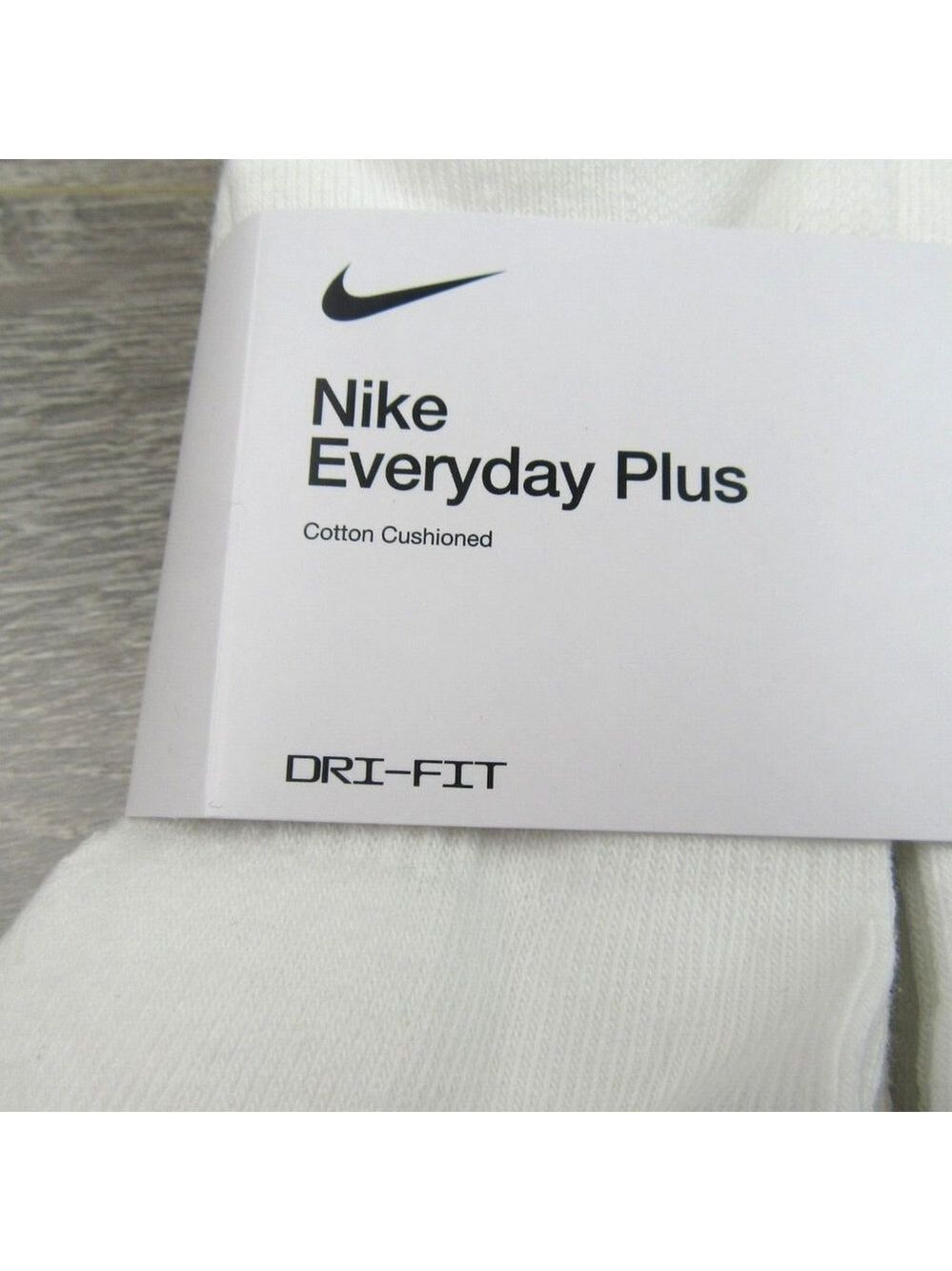 Nike Everyday Plus No Show Socks 6 Pack Mens Size 8-12 White Dri-Fit NEW - Picture 4 of 7